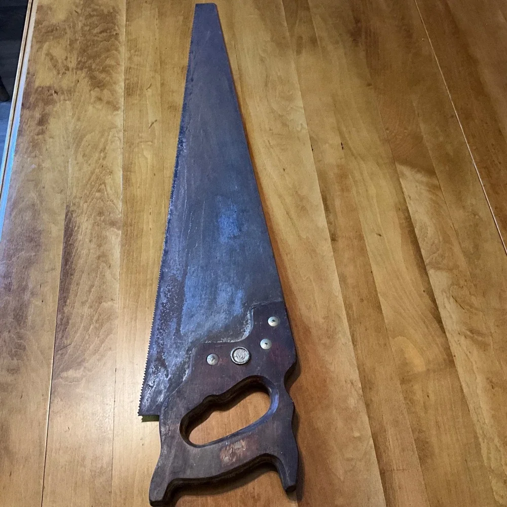 Vintage 1940's‎ Disston USA Hand Saw Woodworking Tool Antique Collectible